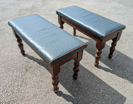 Small upholstered pub benches