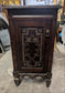 Small Ornate Dark Wood Cabinet / Vintage