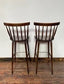 OFFER! Rectangular poseur with 6 retro style wooden bar stools