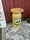 Farm Fresh Milk Decorative Side Table with Wooden Top Rustic Farmhouse Style
