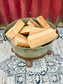Small GWR Style Metal Log Basket Firewood Holder Rustic Green & Brown Finish