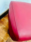 Set of 9 Red Leather Effect Low Pub Bar Stools Wooden Legs