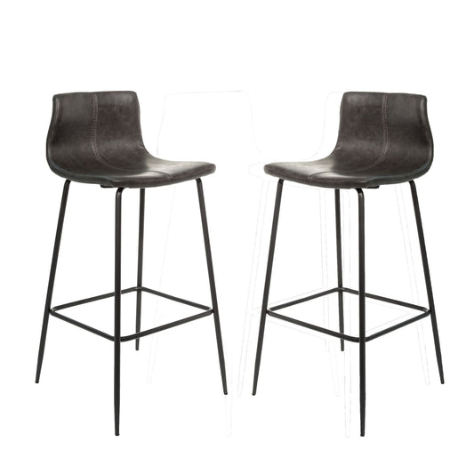 Pair of grey Barracuda bar stools by Bluebone
