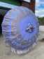 Handmade Bali Sun Parasol - Violet and Gold (Base not included)