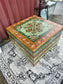 Colourful Painted Wooden Storage Chest Coffee Table with Side Handles