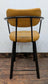 Set of 7 gold-yellow faux-leather counter stools for cafe / pub / restaurant