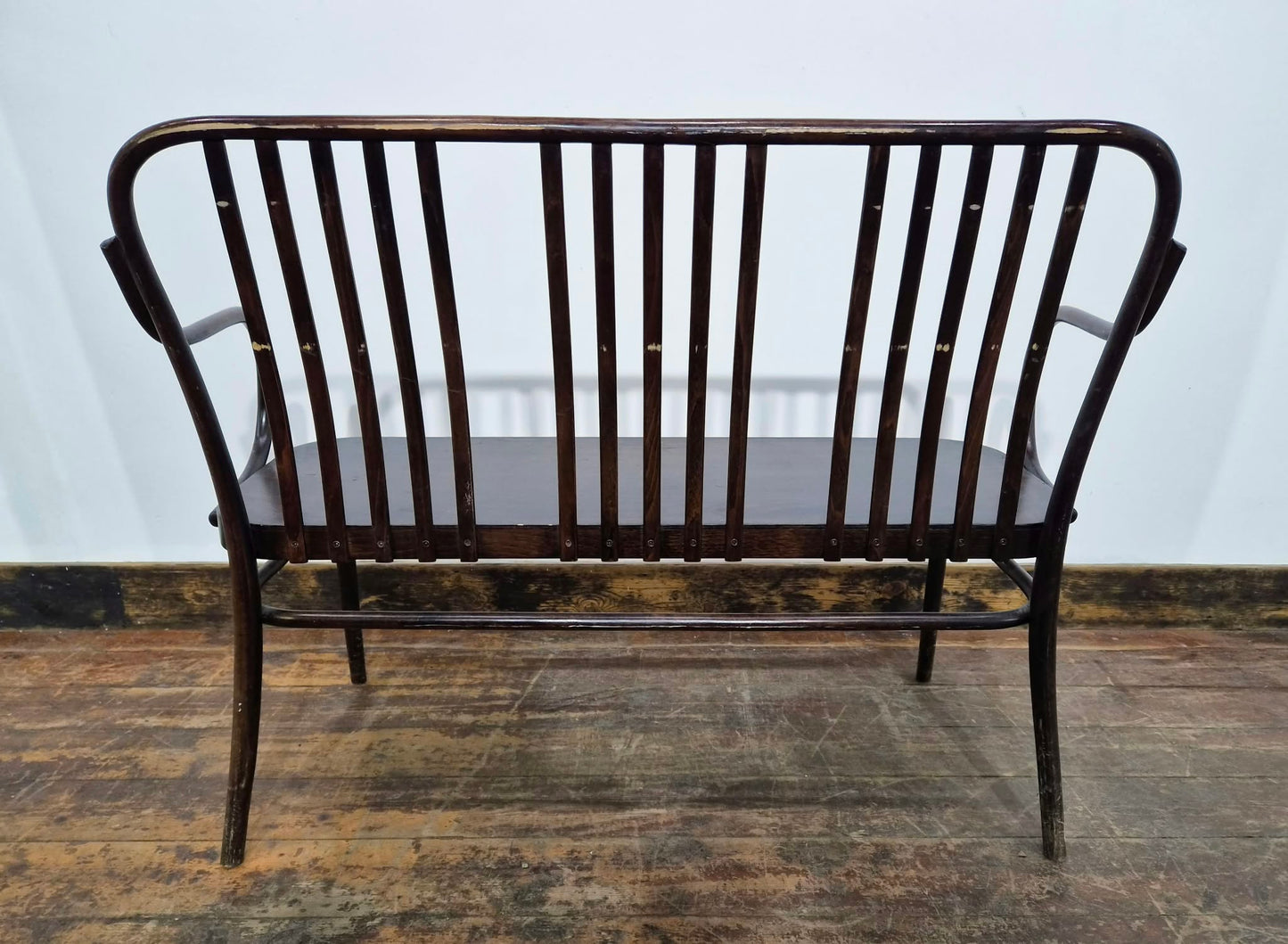 Pair of Dark Vintage Bentwood Benches