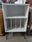 Small White Open Storage Unit / Record Cabinet