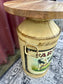 Farm Fresh Milk Decorative Side Table with Wooden Top Rustic Farmhouse Style
