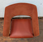 Set of 9 orange faux-leather and fabric tub chairs for cafe / pub / restaurant