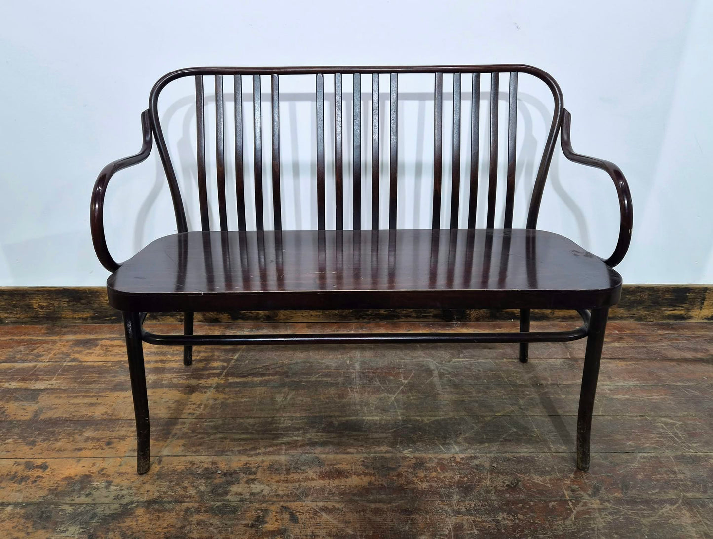 Pair of Dark Vintage Bentwood Benches