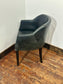 Set of 8 Black Leather Dining / Occasional Chairs Pub Restaurant Bar