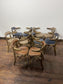 Set of 10 Bentwood Armchairs Dining Cafe Bistro Chairs Mixed Leather & Velvet