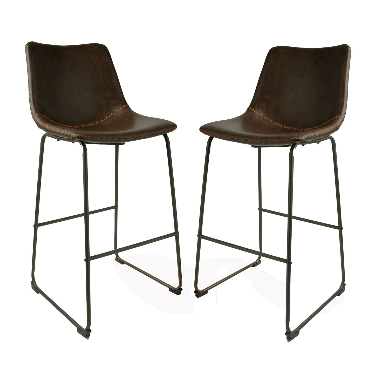 Pair of Cooper chestnut bar stools