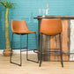 Pair of Cooper tan bar stools by Bluebone