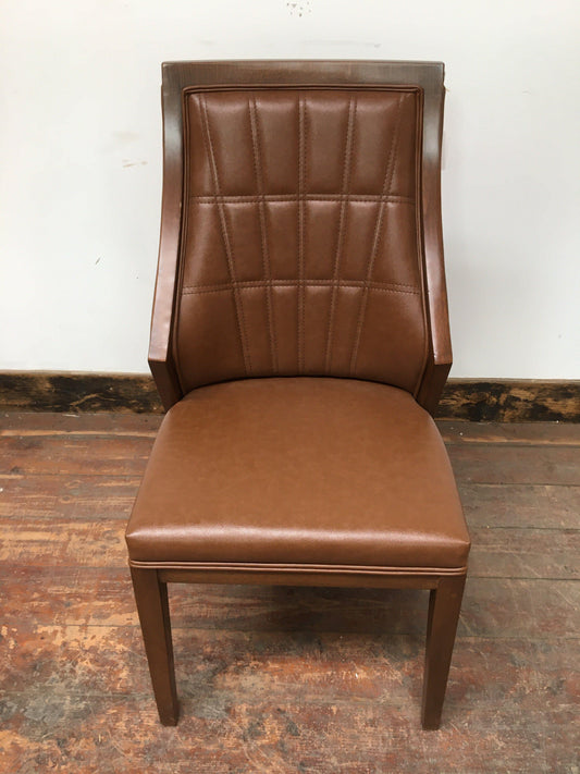 BROWN HIGH BACK FEATURE CHAIR (NEW) - Browsers Emporium