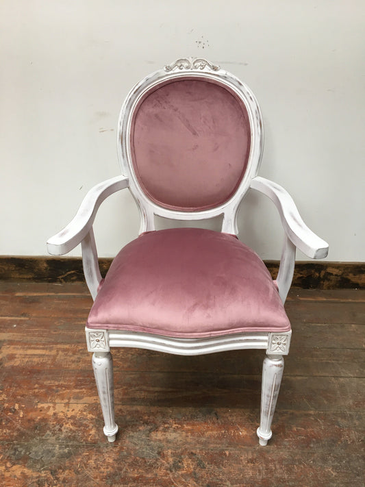 PINK SPOON BACK ORNATE CHAIR (NEW) - Browsers Emporium