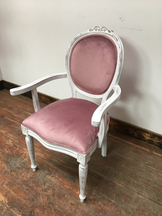 PINK SPOON BACK ORNATE CHAIR (NEW) - Browsers Emporium