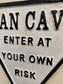 MAN CAVE CAST IRON METAL SIGN (NEW) - Browsers Emporium