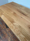 SOLID OAK BENCH METAL BASE (NEW)