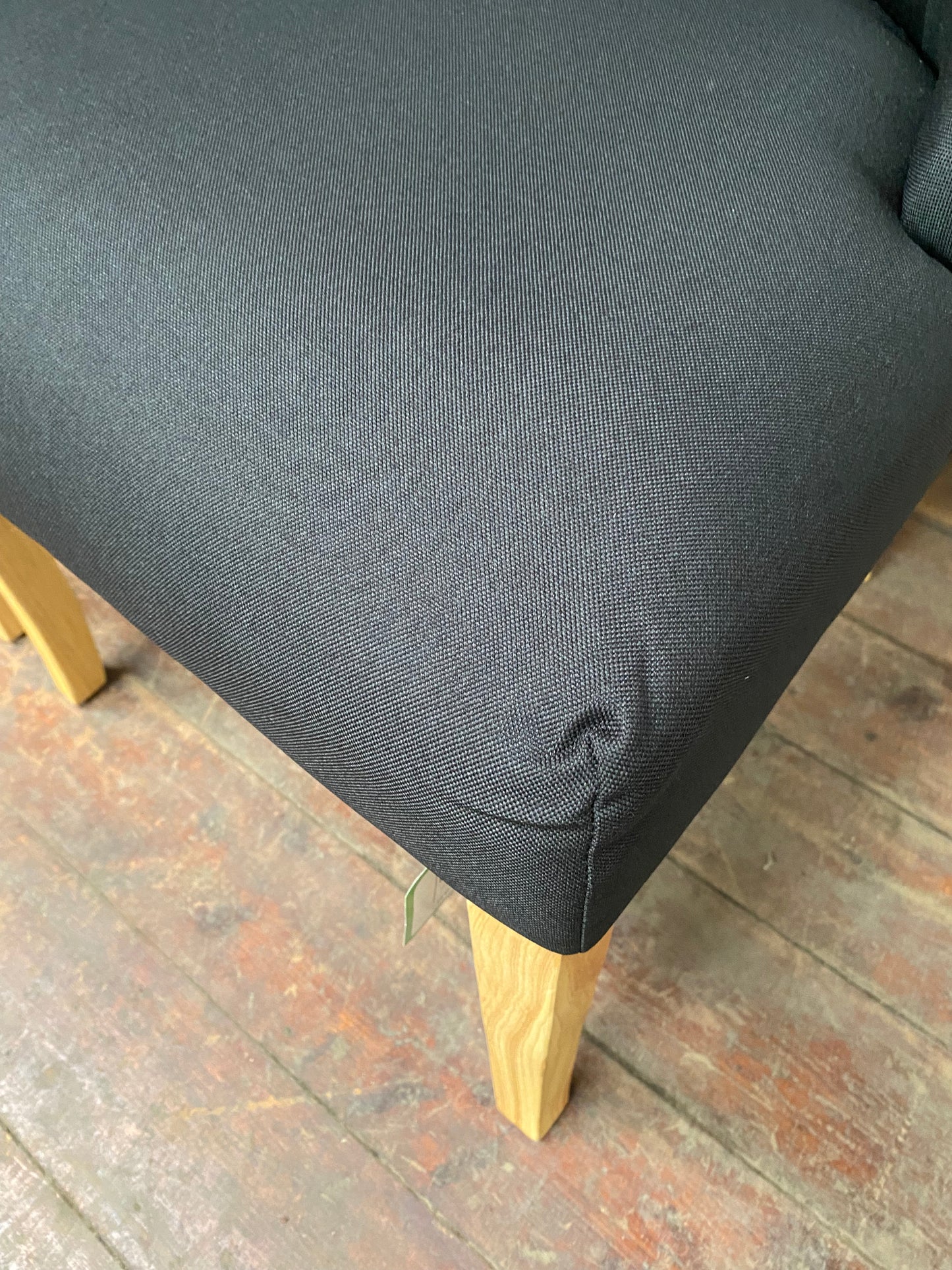 PAIR OF BLACK DINING CHAIRS (NEW)