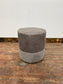 Grey fabric round stool (new)