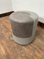 Grey fabric round stool (new)