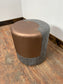 Dark grey/bronze fabric round stool (new)