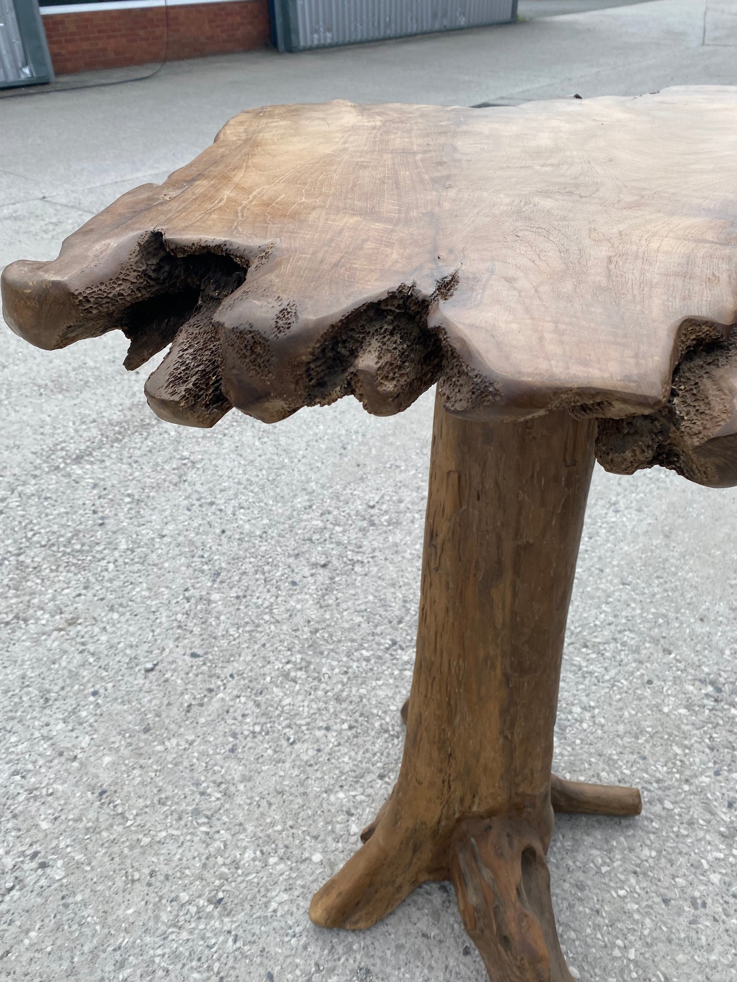 Root wood poseur table