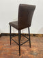 Pair of Lancier chestnut brown tall bar stools