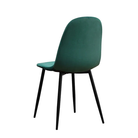 Velveteen green dining chair