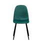 Velveteen green dining chair