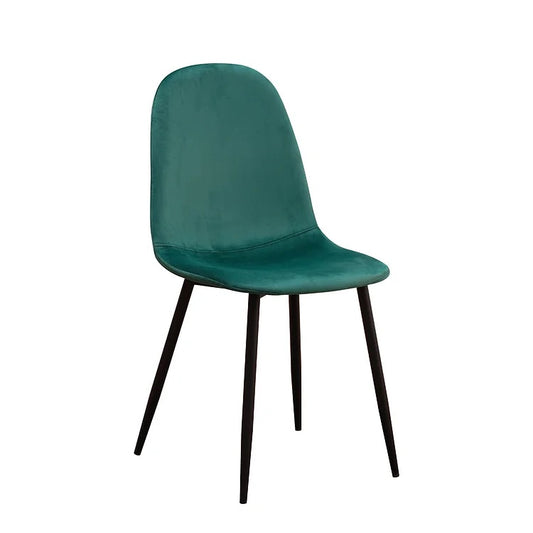 Velveteen green dining chair
